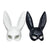 Black &  White Bunny Long Ears Mask