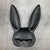 Black &  White Bunny Long Ears Mask